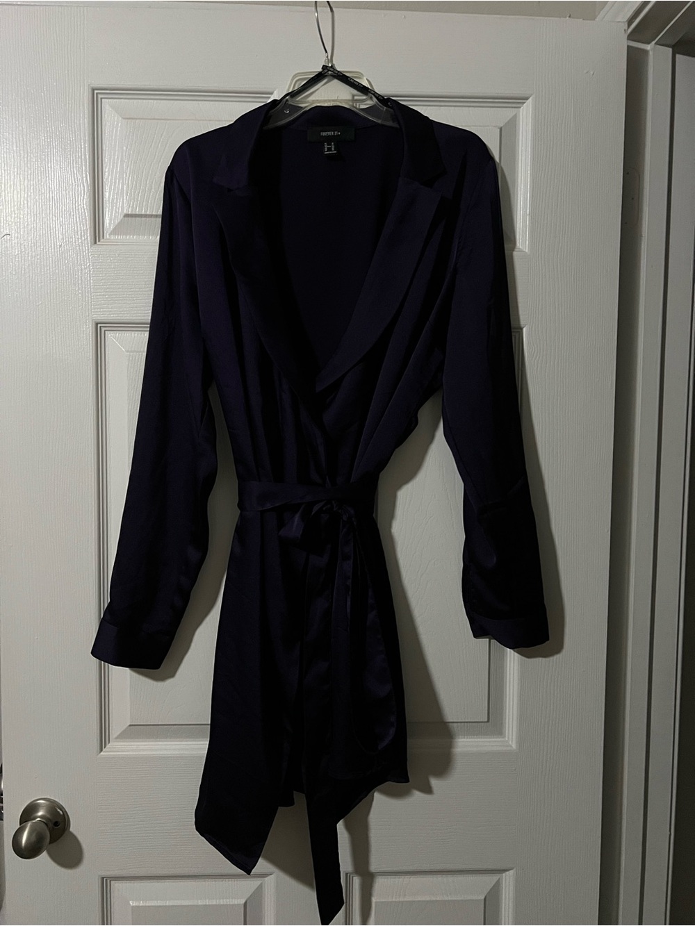Silky Plum Wrap Mini Dress